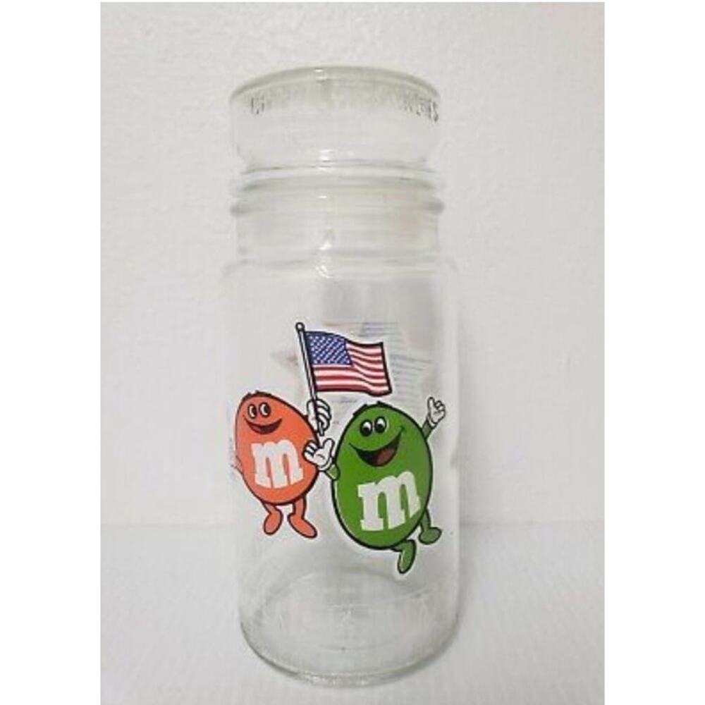 Collectible M&Ms Glass Candy Jar 1984 Olympics XXIIIrd Los Angeles